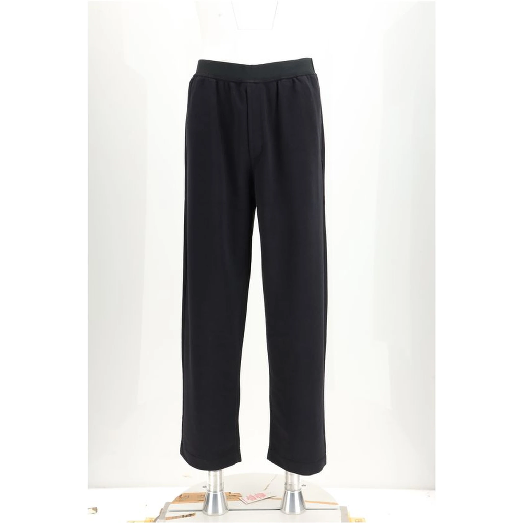 Black Cotton Athletic Pants