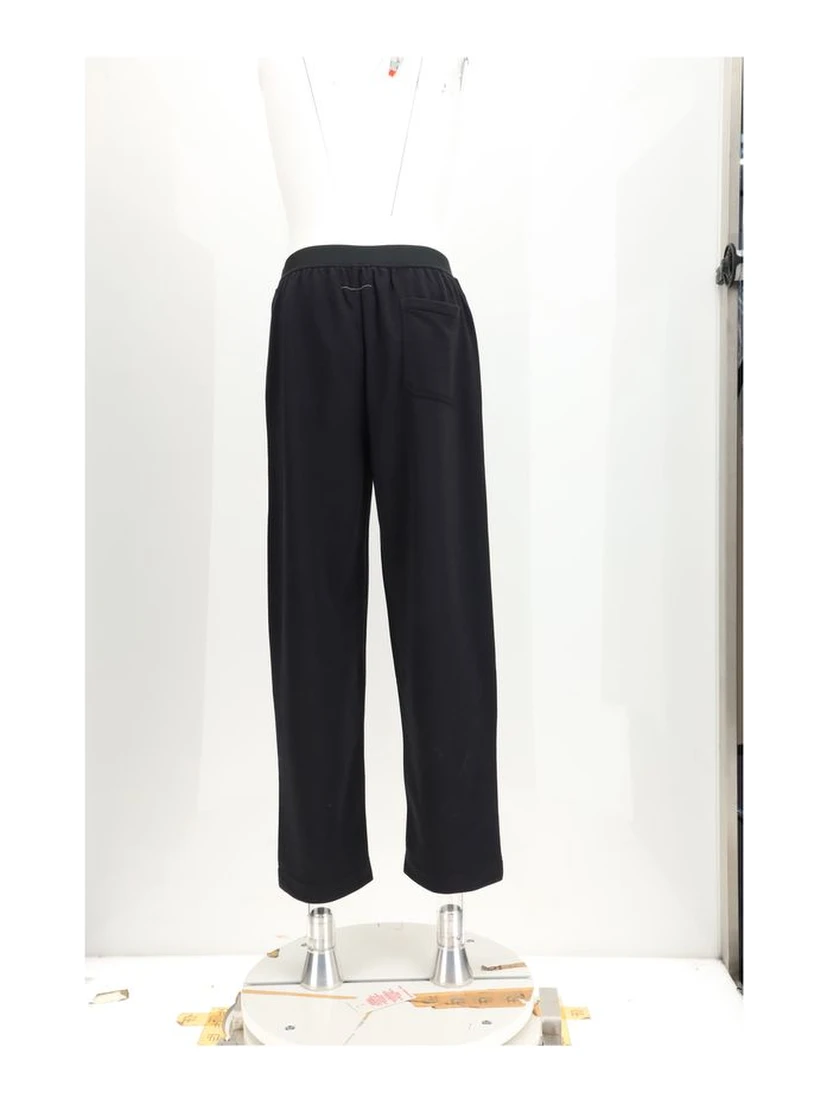 Black Cotton Athletic Pants