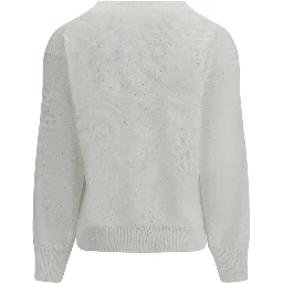White Linen Sweatshirt