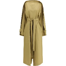 Beige Lyocell Trench Coat