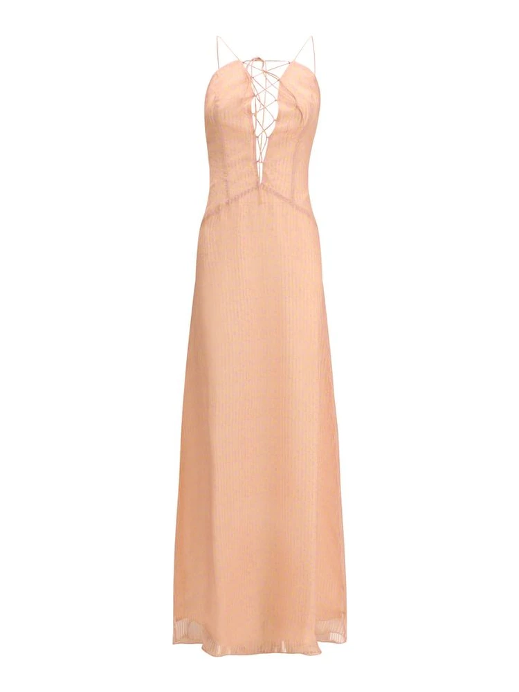 Multicolor Silk Casual Dress