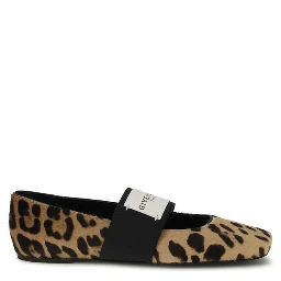 Beige Calf Leather Bos Taurus Ballet Flats