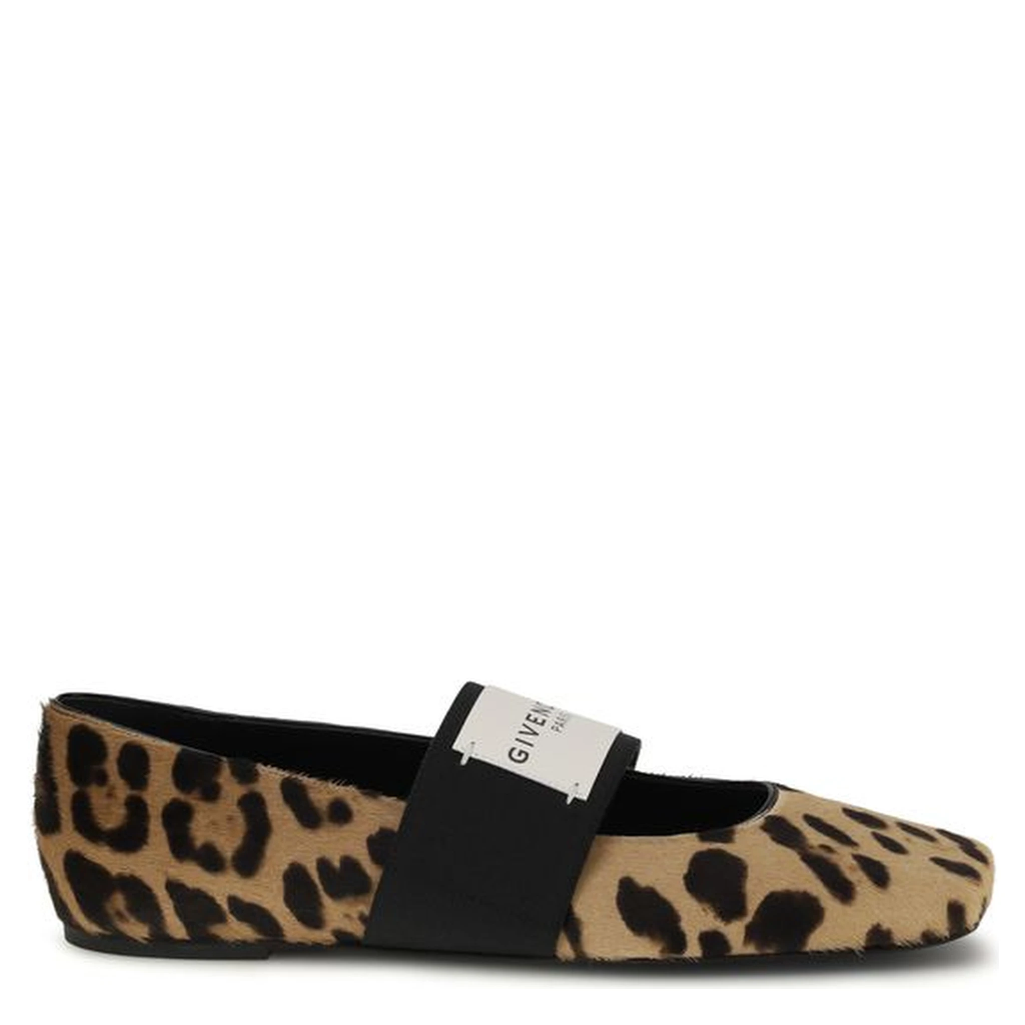 Beige Calf Leather Bos Taurus Ballet Flats
