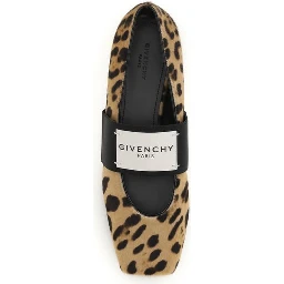 Beige Calf Leather Bos Taurus Ballet Flats