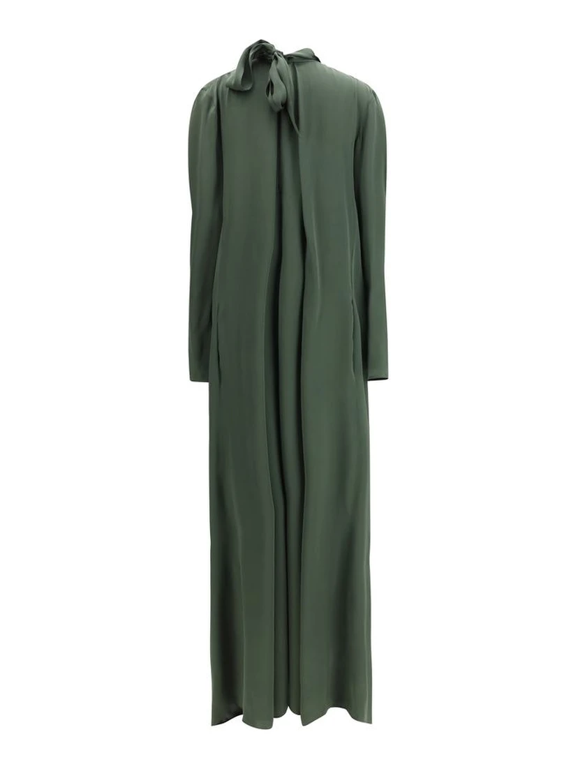 Bicolor Silk Casual Dress
