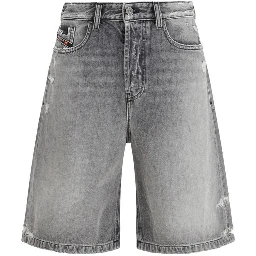 Gray Cotton Bermuda Shorts