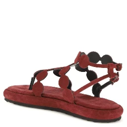 Brown Calf Leather Bos Taurus Platform Sandals