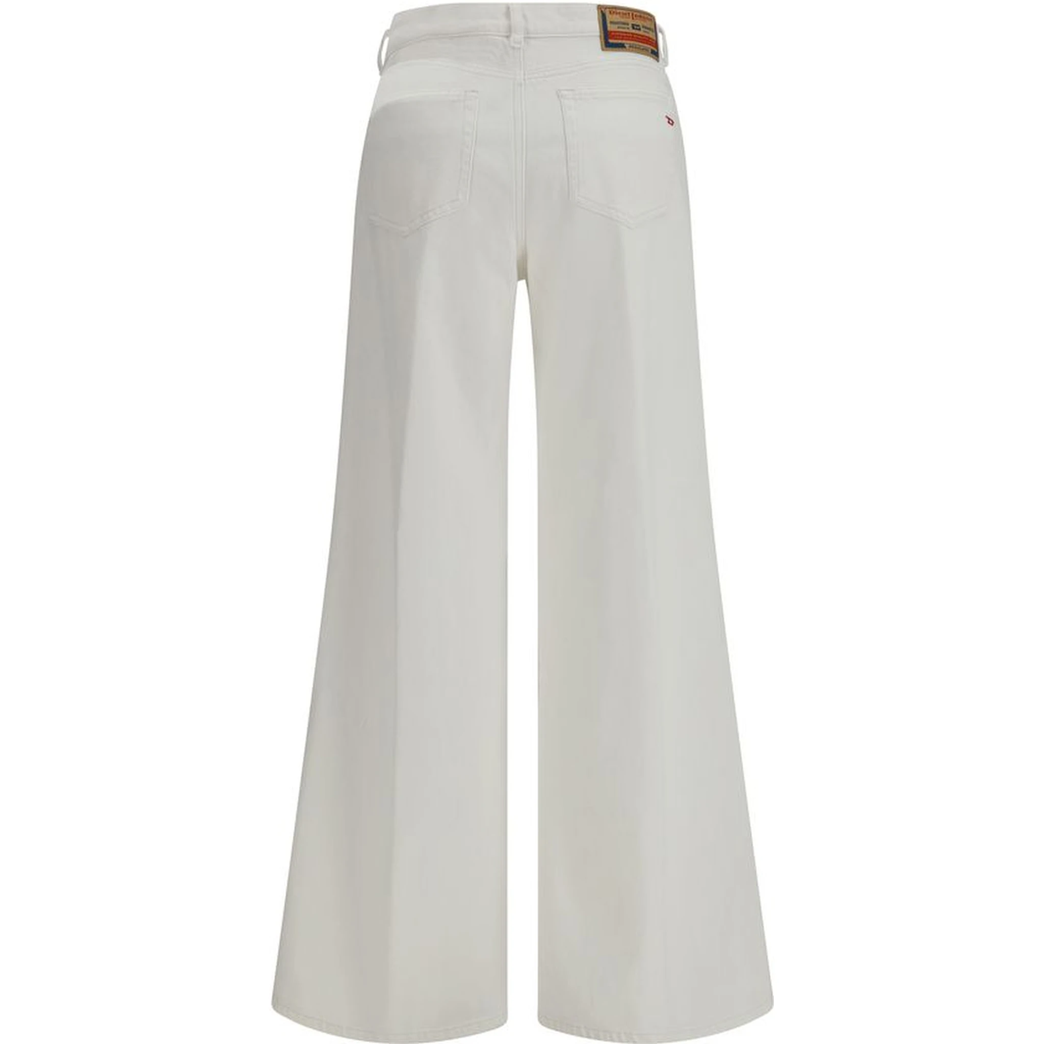 White Cotton Flared Jeans
