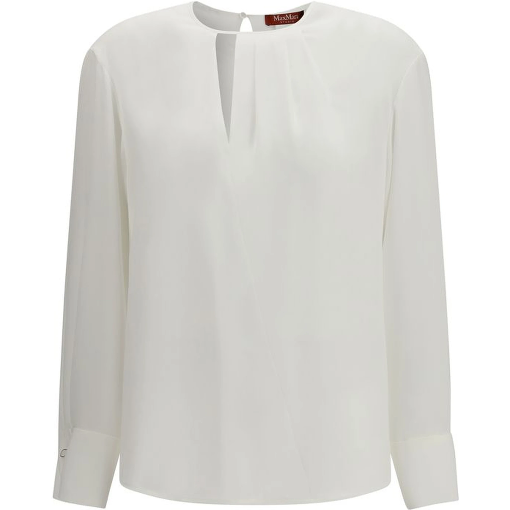 White Triacetate Blouse