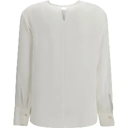 White Triacetate Blouse