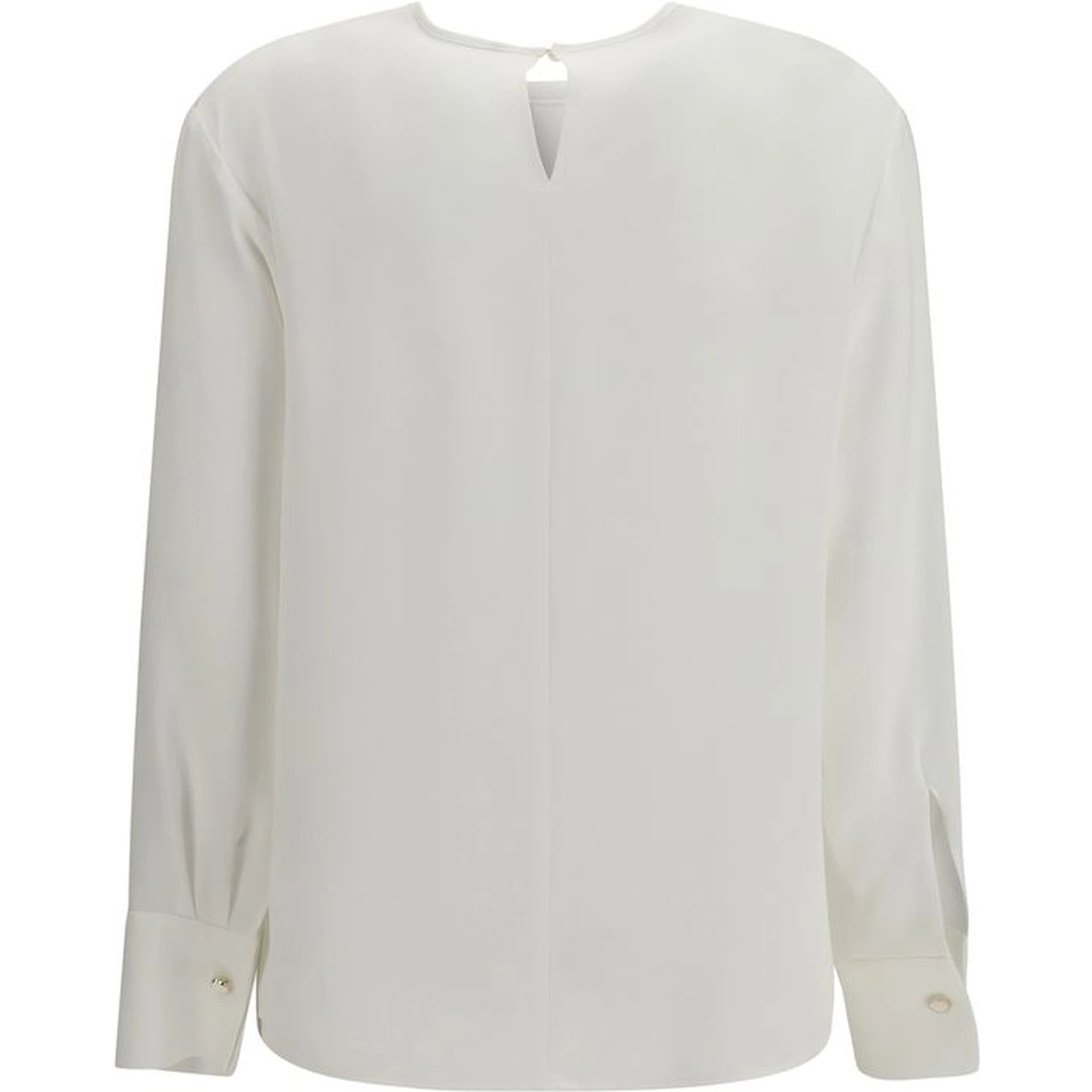 White Triacetate Blouse