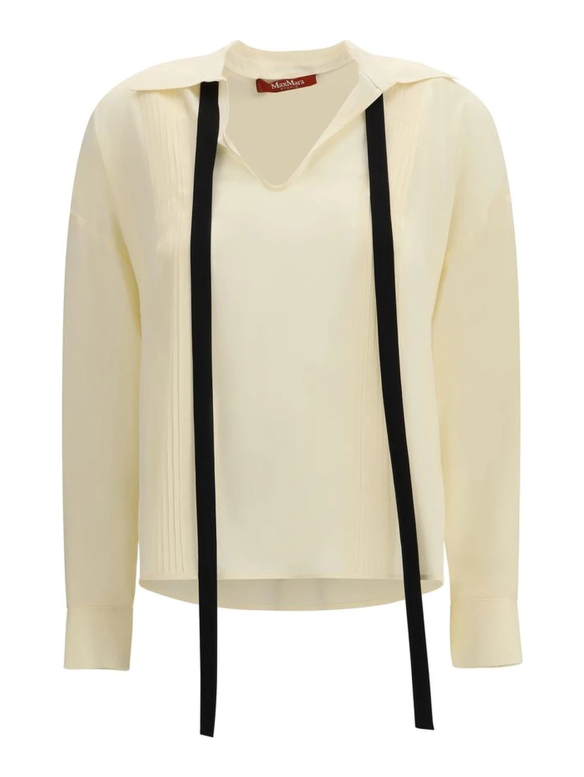 Beige Silk Blouse