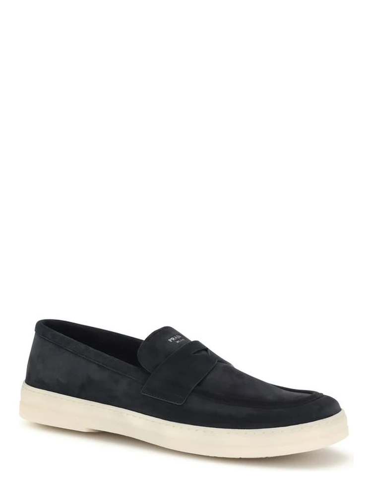 Blue Calf Leather Bos Taurus Slip-On Loafers alternative