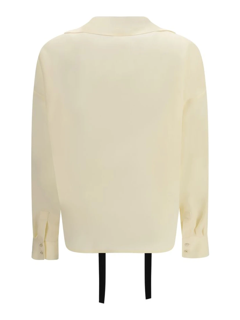 Beige Silk Blouse
