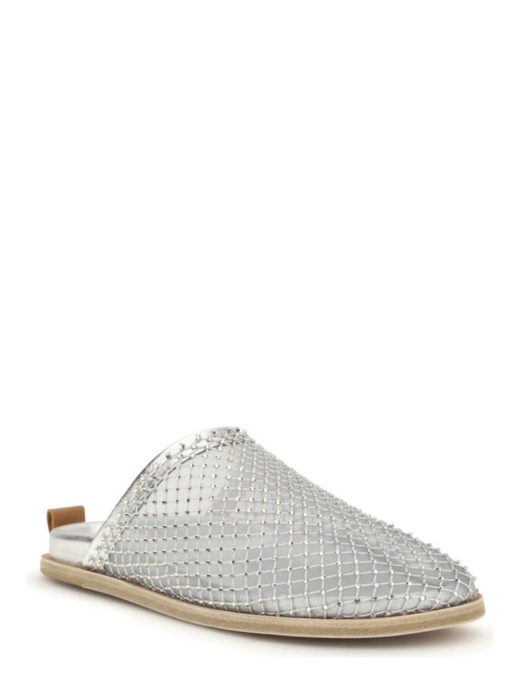Silver Calf Leather Bos Taurus Mules alternative