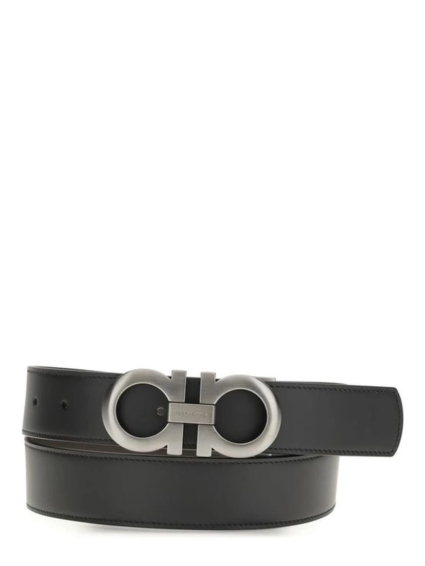 Black Calf Leather Bos Taurus Belt