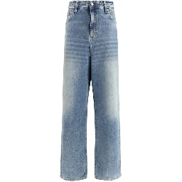 Blue Cotton Relaxed Fit Jeans