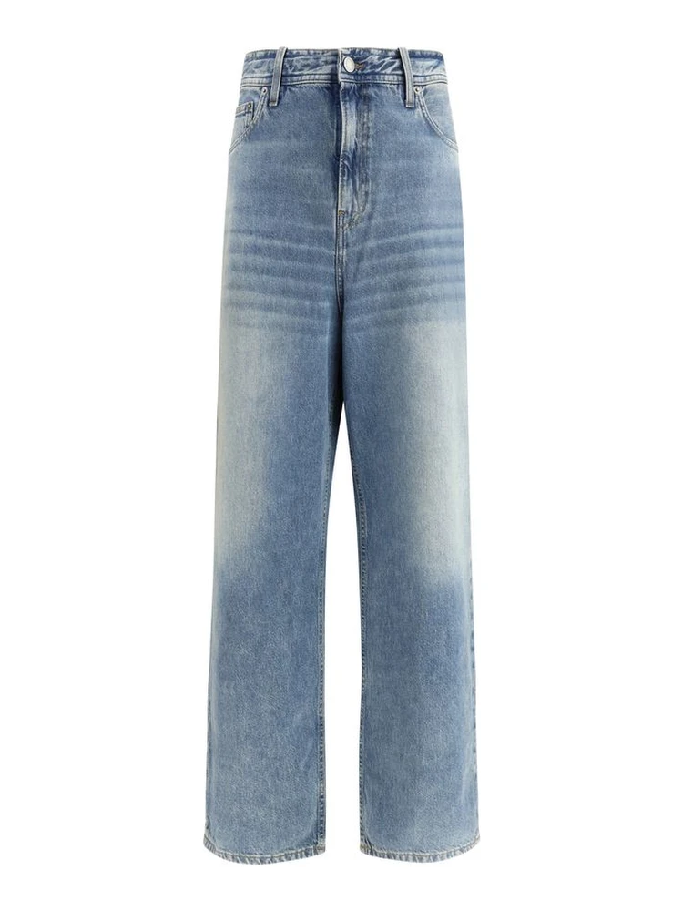 Blue Cotton Relaxed Fit Jeans