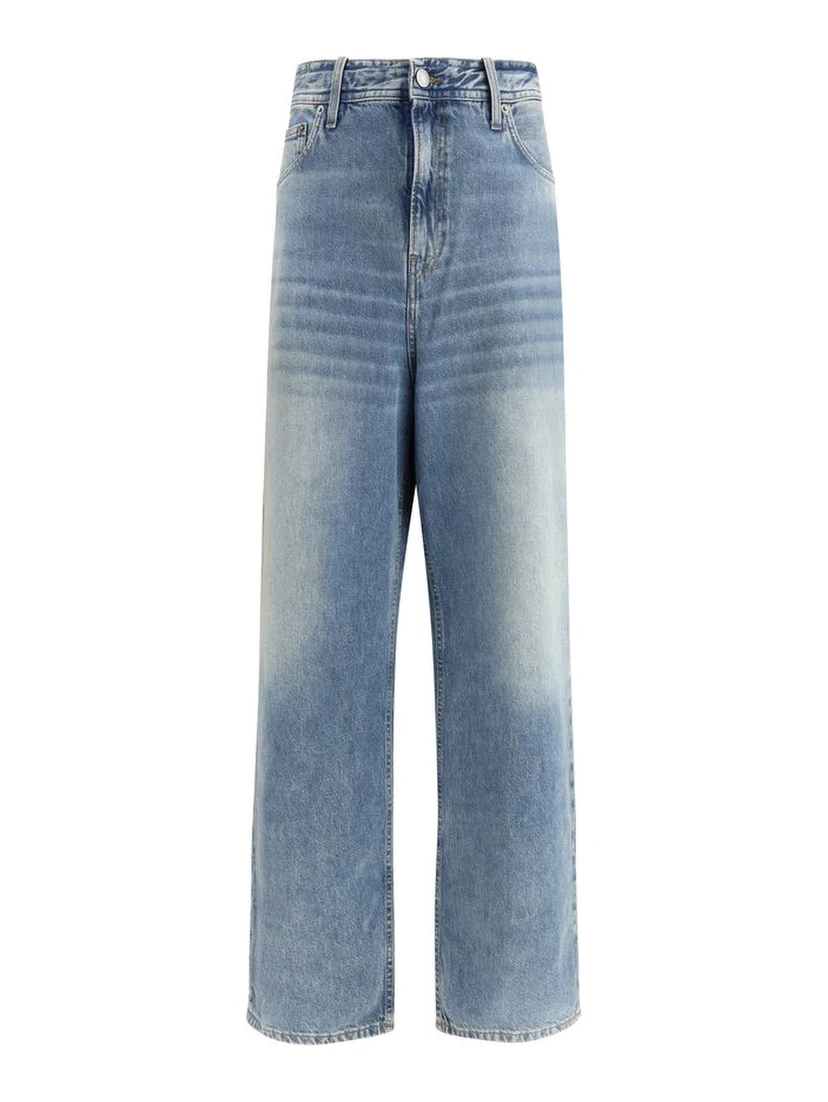 Blue Cotton Relaxed Fit Jeans