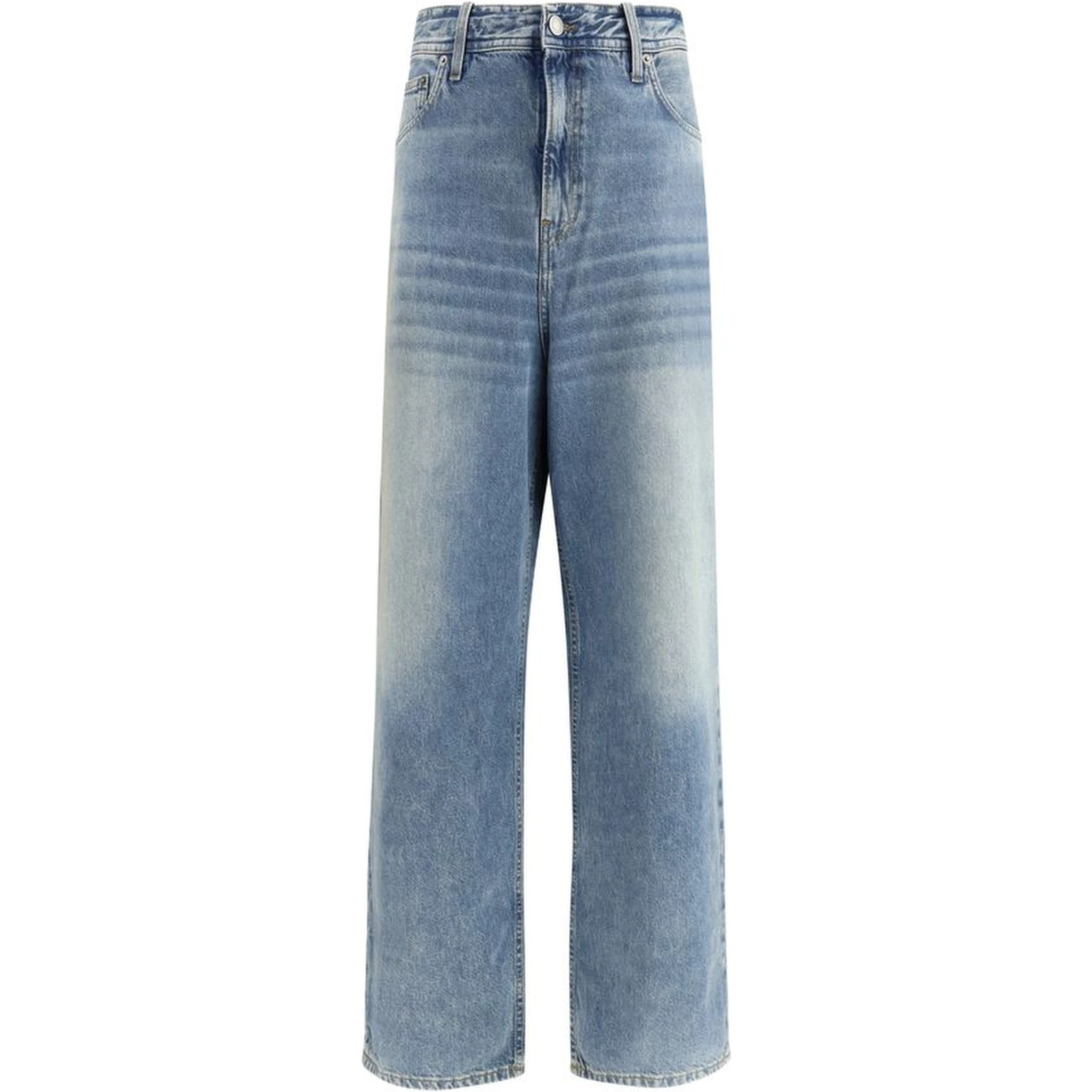 Blue Cotton Relaxed Fit Jeans