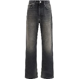 Black Cotton Relaxed Fit Jeans