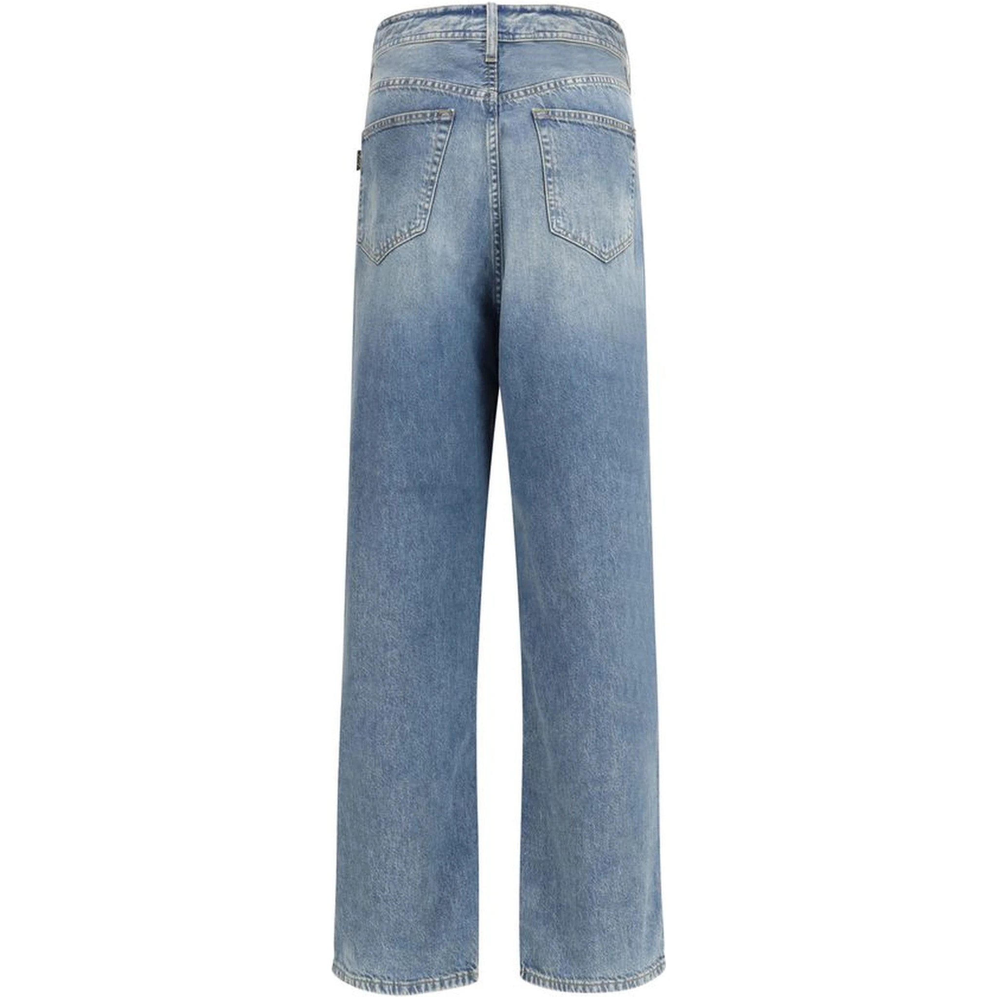 Blue Cotton Relaxed Fit Jeans
