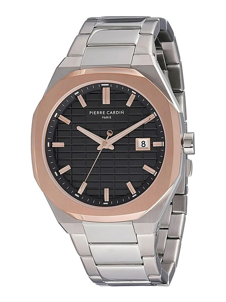 Gray Stainless Steel Dress Watch