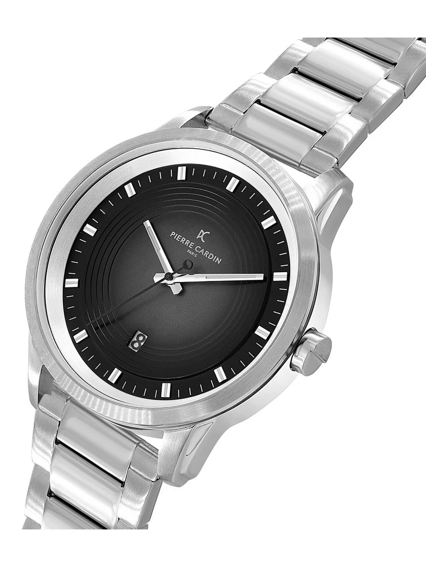 Gray Stainless Steel Dress Watch