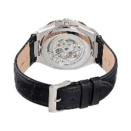 Black Leather Dress Watch