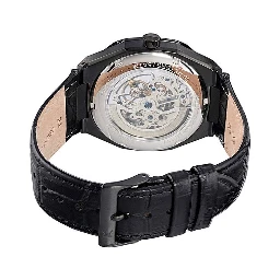 Black Leather Dress Watch
