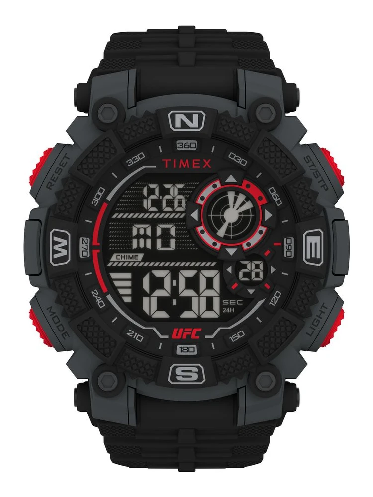 Black Rubber Sport Watch