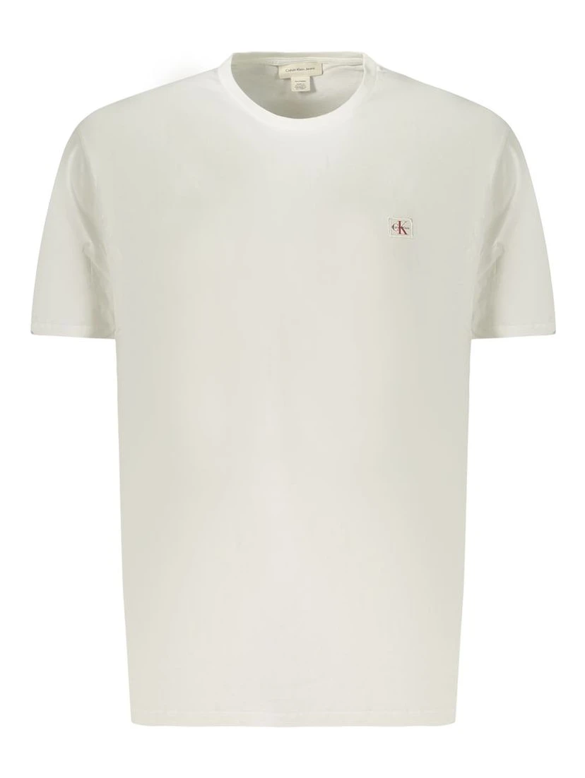 White Cotton Men T-Shirt