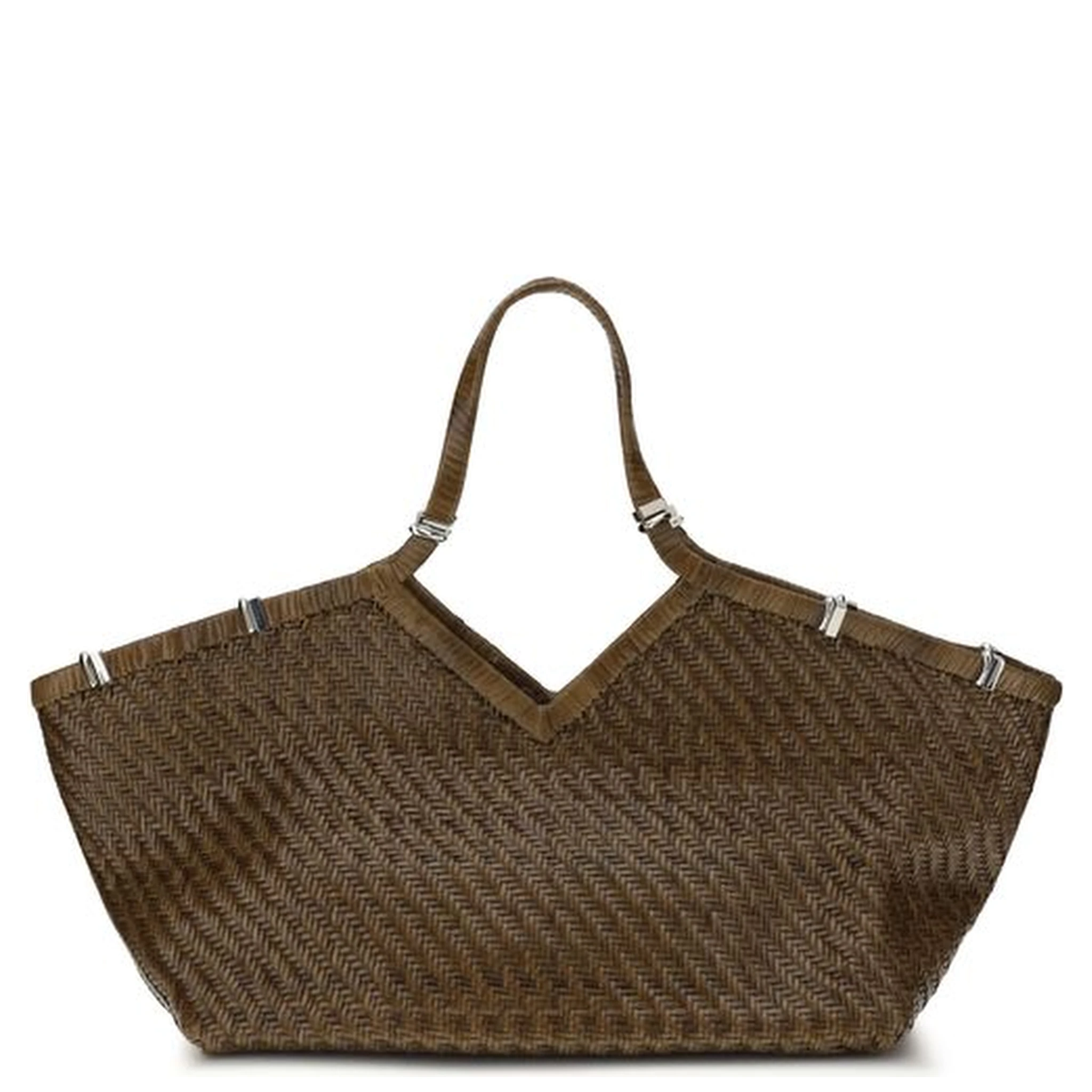 Bicolor Buffalo Leather Handbag