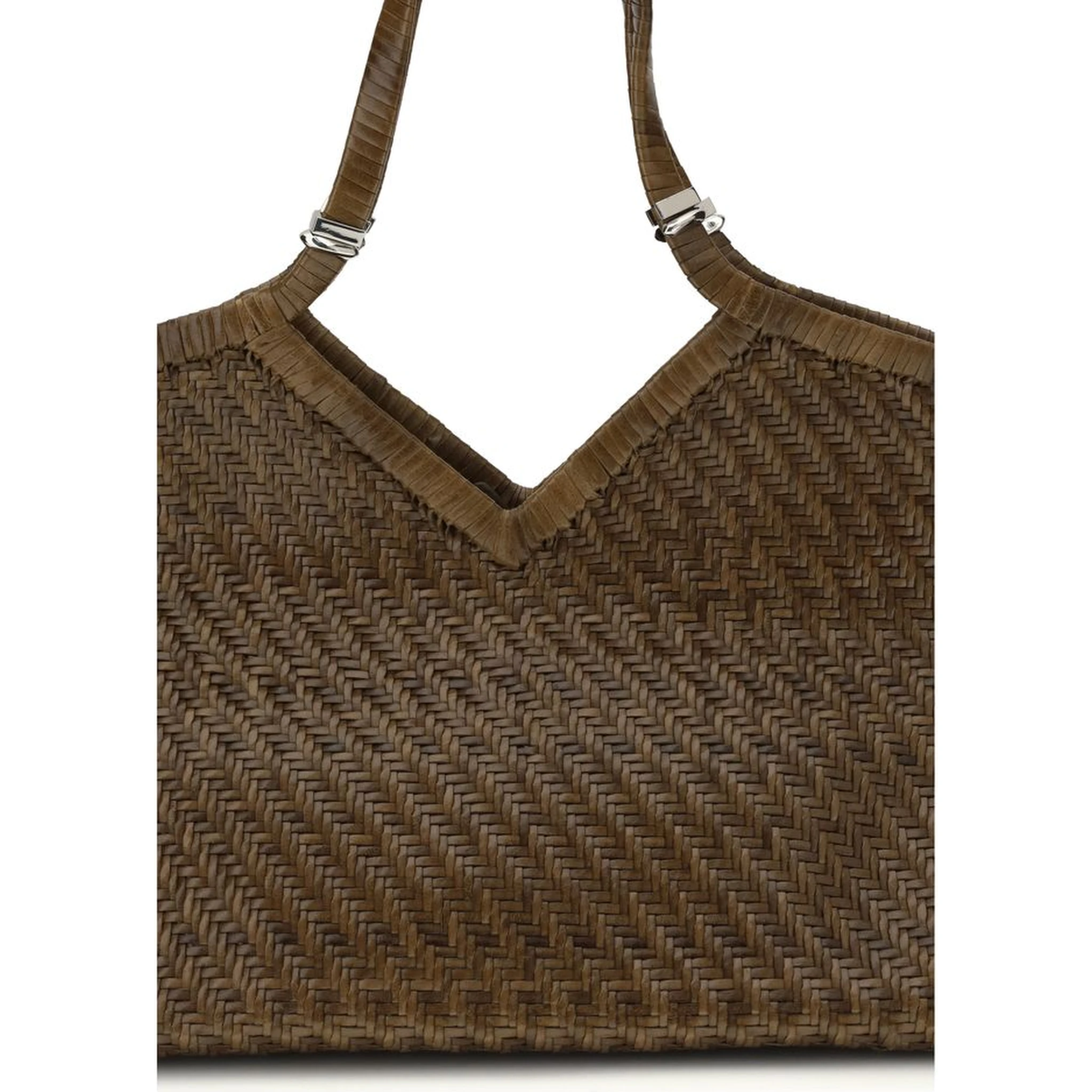 Bicolor Buffalo Leather Handbag