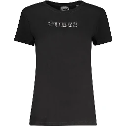 Black Cotton Women T-Shirt