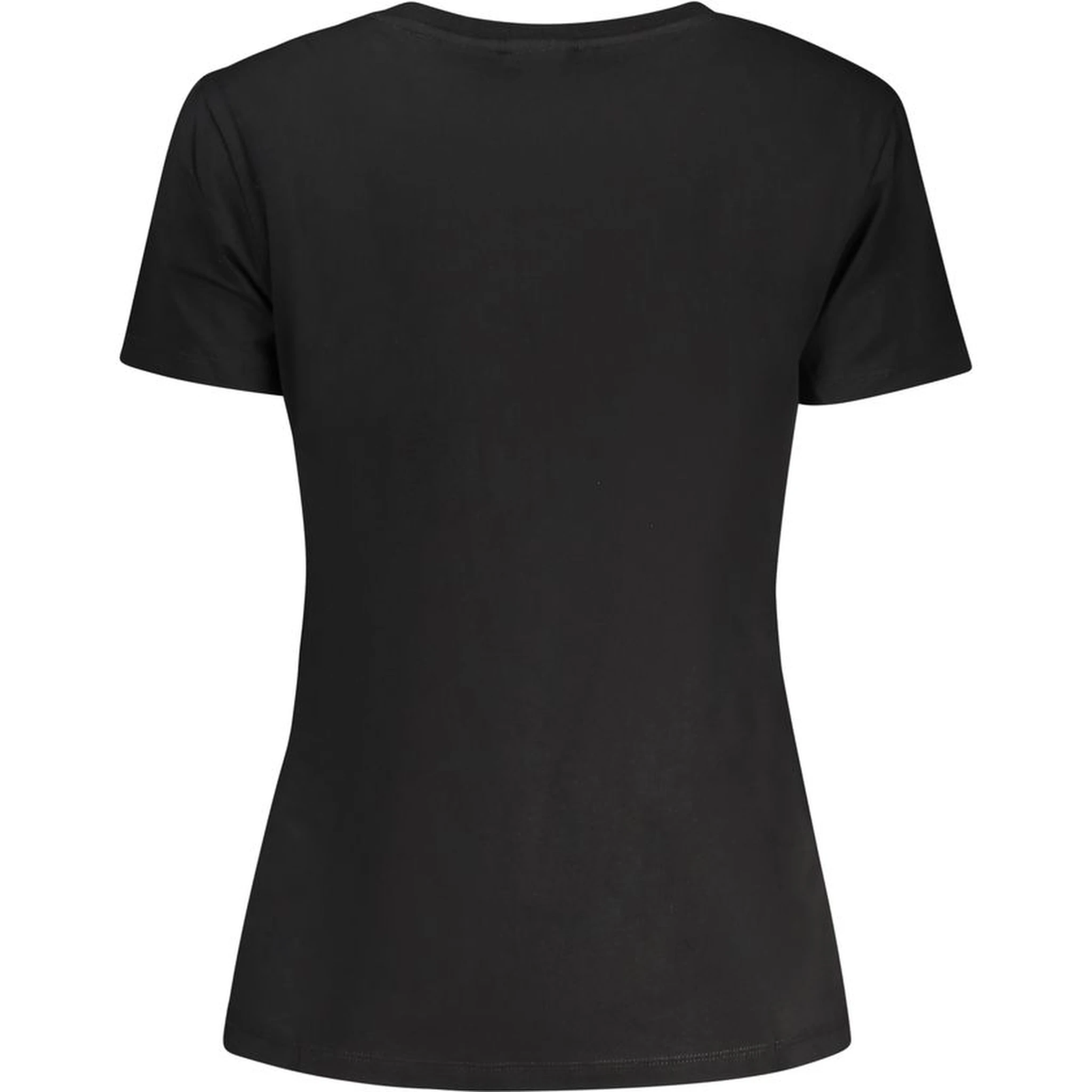 Black Cotton Women T-Shirt