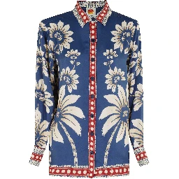 LUNA BLUE PAJAMA SHIRT