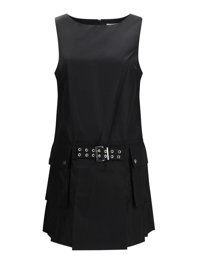Black Recycled Polyamide Casual Dress