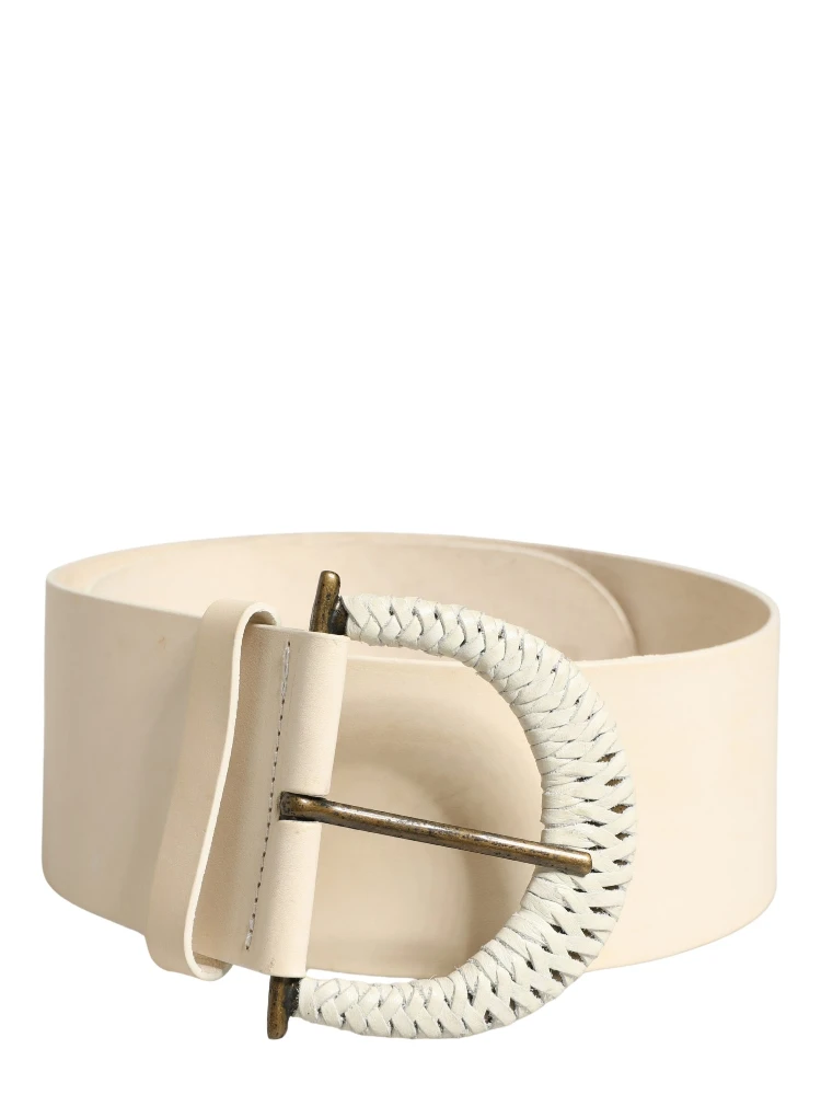 Off White Leather Waist Women Cintura Buckle Belt alternative