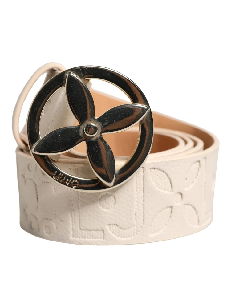 Beige Leather Wide Waist Silver Metal Buckle Waist Women Belt