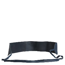 Blue Leather Wide Waist Women Cintura Belt