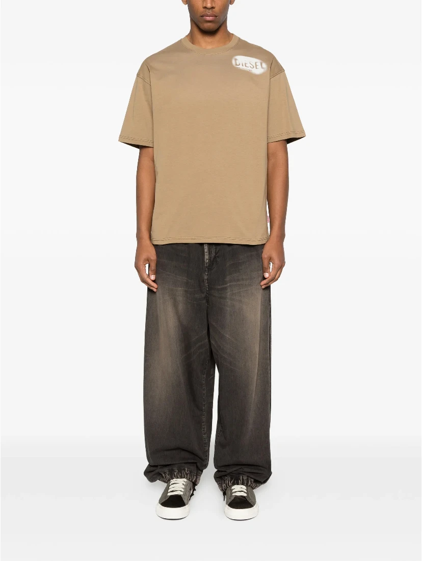 Diesel T-shirts and Polos Beige