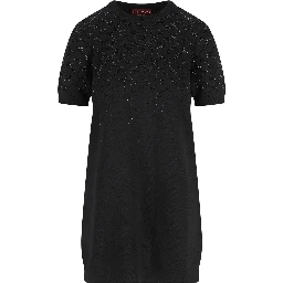 Wool blend short sleeves dress