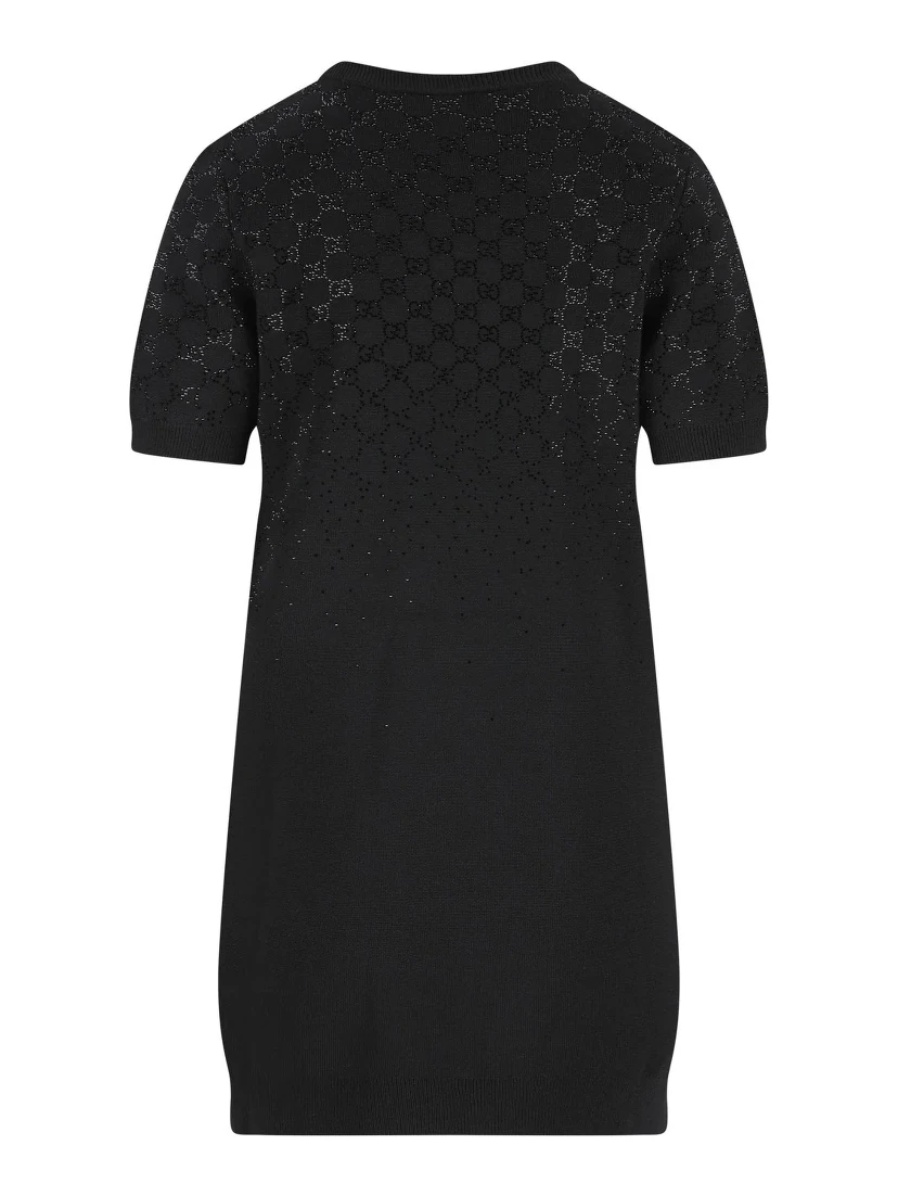 Wool blend short sleeves dress