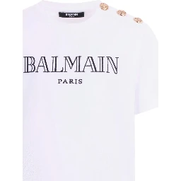 Balmain T-shirts and Polos White
