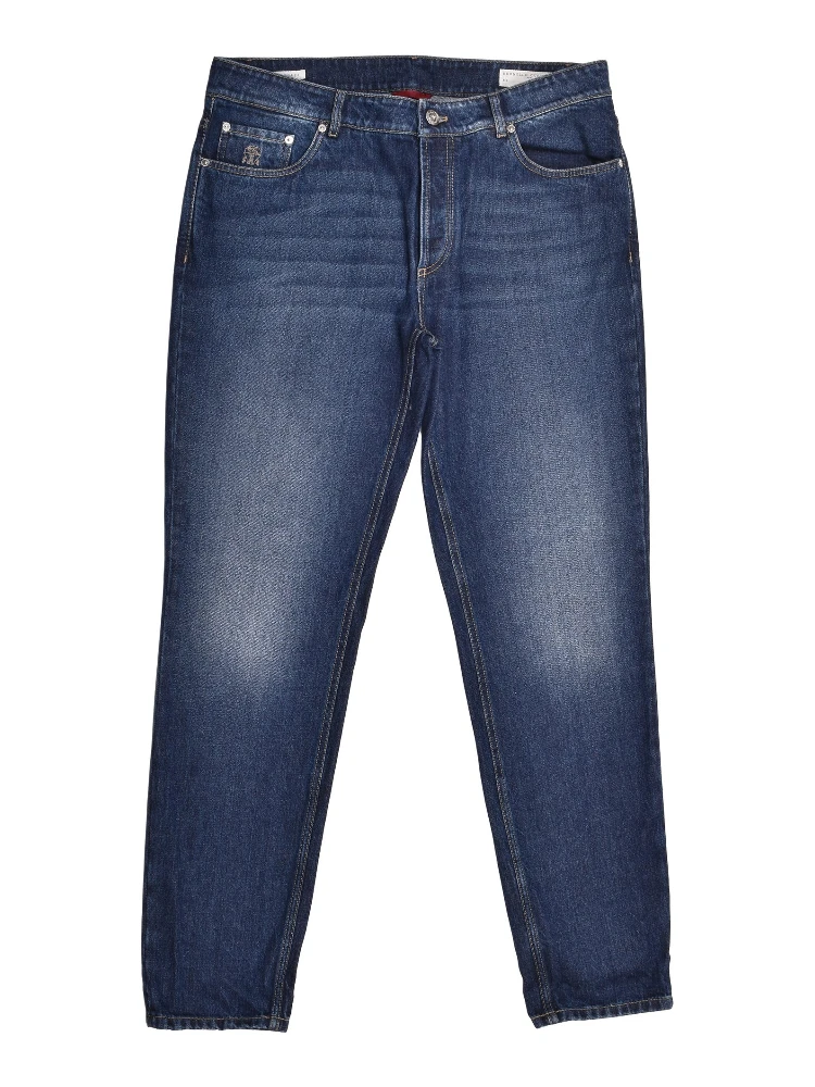 Blue Cotton Jeans Denim