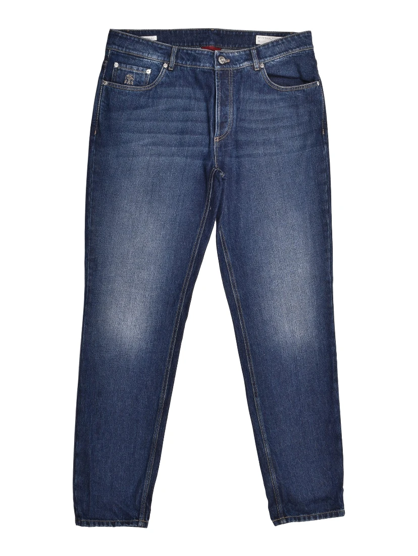Blue Cotton Jeans Denim