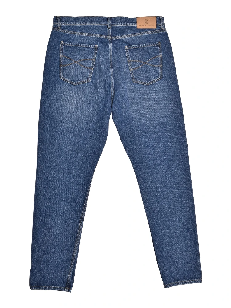 Blue Cotton Straight-Leg Jeans alternative