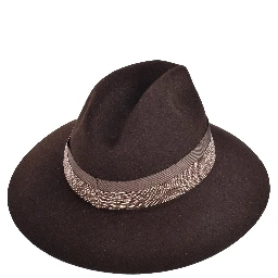 Brown Metal Fedora