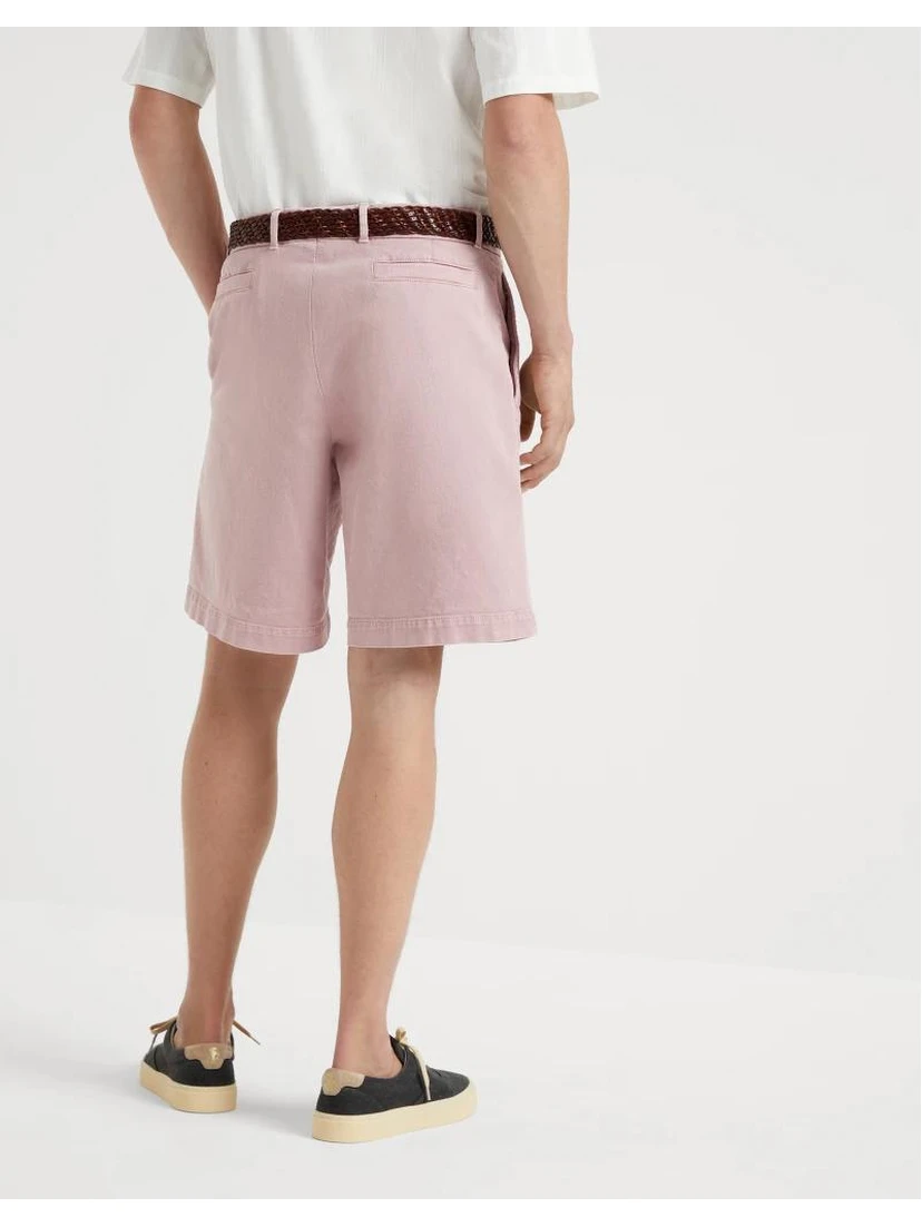 Pink Cotton Bermuda Shorts
